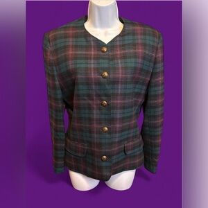 Vintage 1980’s Alfred Dunner plaid blazer.